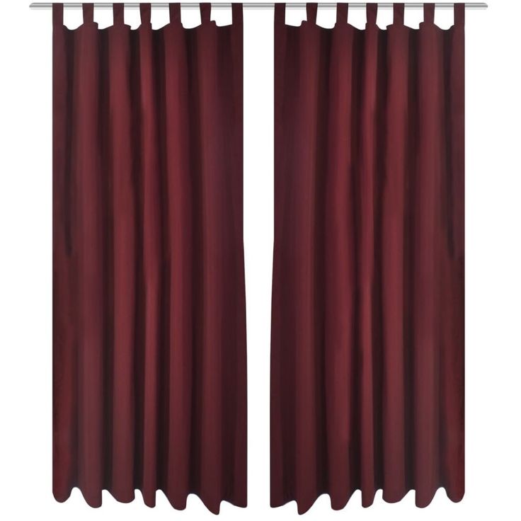 Bordeaux mikro-satiini verhot lenkeillä 2kpl 140 x 225 cm_1