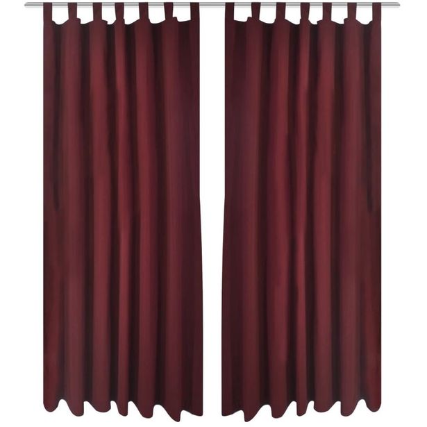 Bordeaux mikro-satiini verhot lenkeillä 2kpl 140 x 245 cm_1