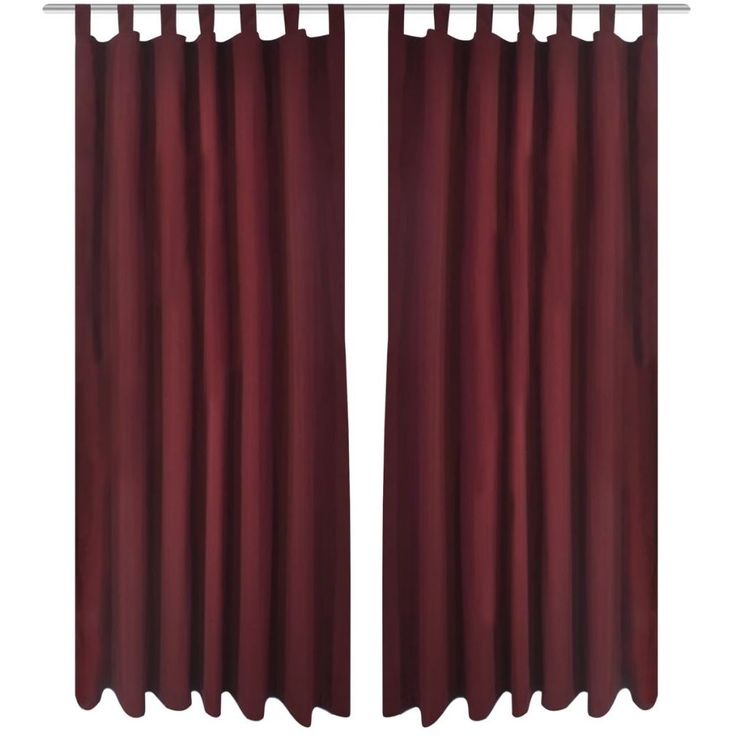 Bordeaux mikro-satiini verhot lenkeillä 2kpl 140 x 245 cm_1