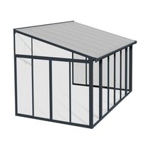 Viherhuone Palram-Canopia SanRemo Veranda, 12.8m², 3x4.25ft, harmaa