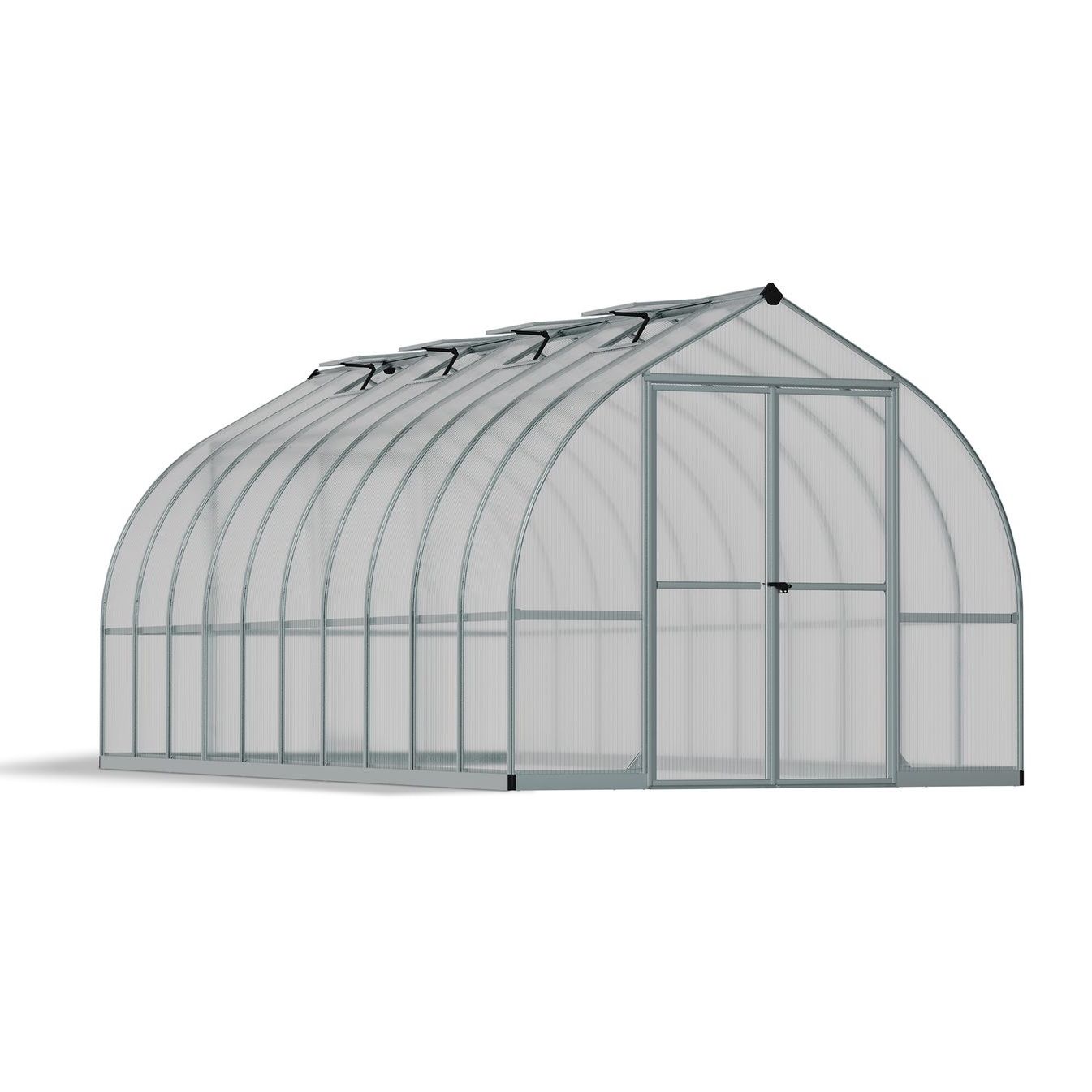 Kasvihuone Palram-Canopia Bella, 14.7m², 8x20ft, hopea