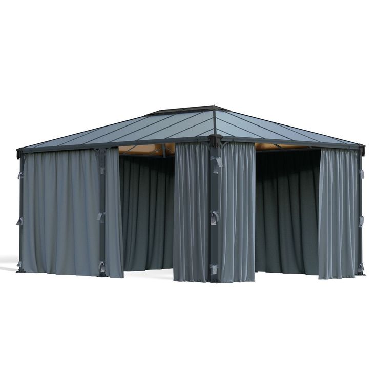 Paviljongin verhosetti Palram-Canopia Milano/Martinique 4300, 3x4.3m, harmaa