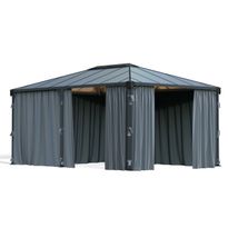 Paviljongin verhosetti Palram-Canopia Milano/Martinique 4300, 3x4.3m, harmaa, Verkkokaupan poistotuote