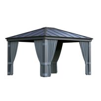 Paviljongin verhosetti Palram-Canopia Dallas 4300, 3.6x4.3m, harmaa, Verkkokaupan poistotuote
