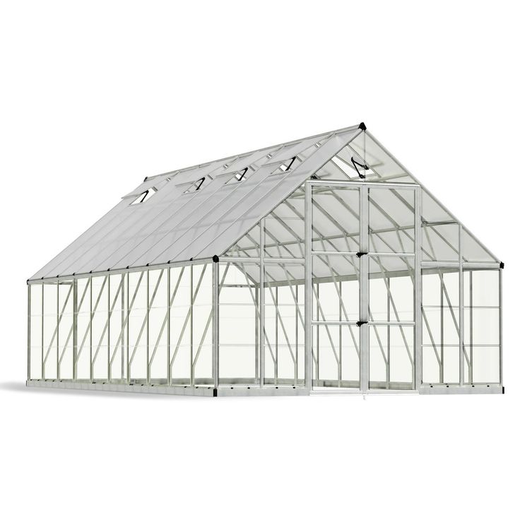 Kasvihuone Palram-Canopia Balance, 17.9m², 10x20ft, hopea
