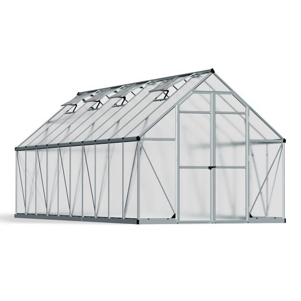 Kasvihuone Palram-Canopia Essence, 14.7m², 8x20ft, hopea
