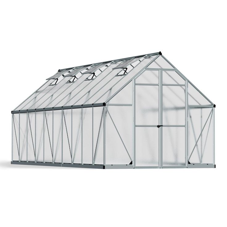 Kasvihuone Palram-Canopia Essence, 14.7m², 8x20ft, hopea