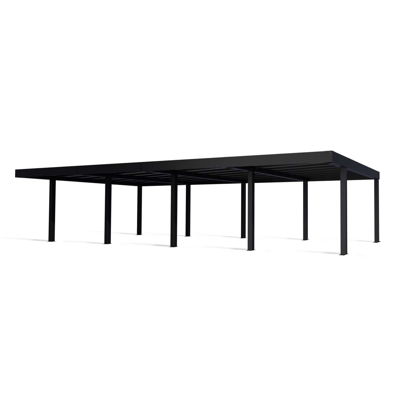 Autokatos Palram-Canopia Oslo, 71.3m², neljälle autolle, metalli, musta