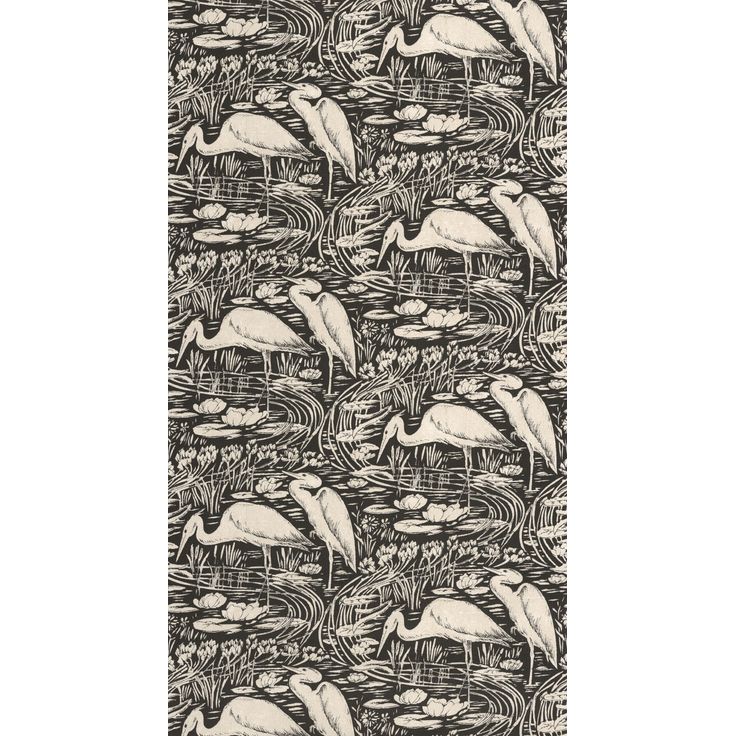 Tapetti Casadeco Euphrate, non-woven, vinyylipinta, Noir Reglisse (89739270)