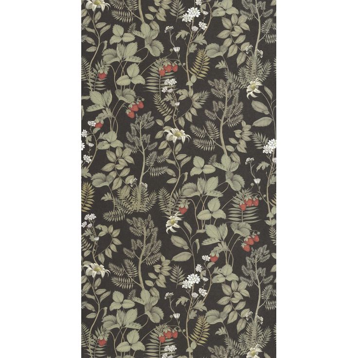 Tapetti Casadeco Strawberry Field Noir Fusain (201219817)