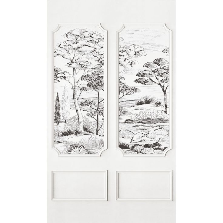 Kuvatapetti Casadeco Cadre Estival Noir Fusain 180x310cm (201409013)