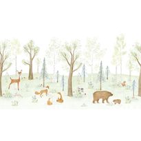 Kuvatapetti Casadeco The Enchanted Forest Full Vert Foret, eri kokoja