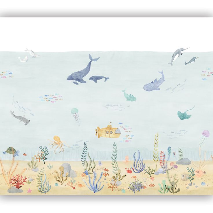 Kuvatapetti Casadeco Exploration Under The Sea Bleu S 300x250cm (200706207)