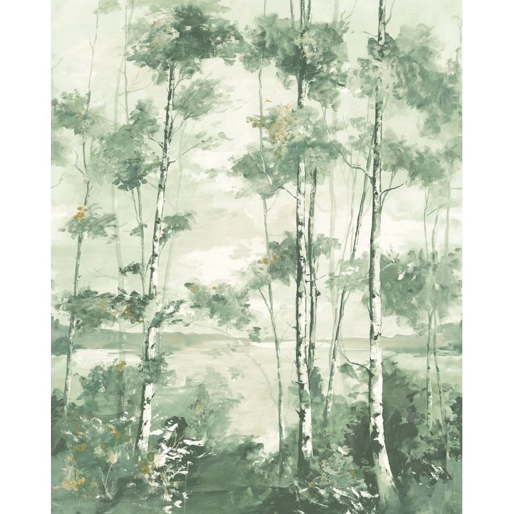 Kuvatapetti Casadeco Foret Boreale S Vert Eucalyptus 200x250cm (89567805)