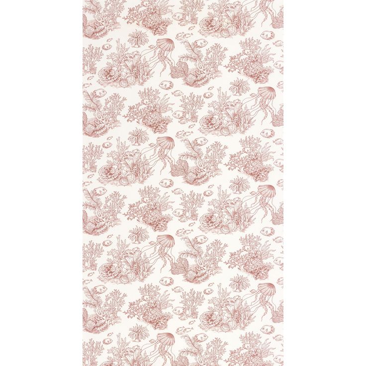 Tapetti Casadeco Côte Sauvage, non-woven, vinyylipinta, Rouge Ecrevisse (201478338)
