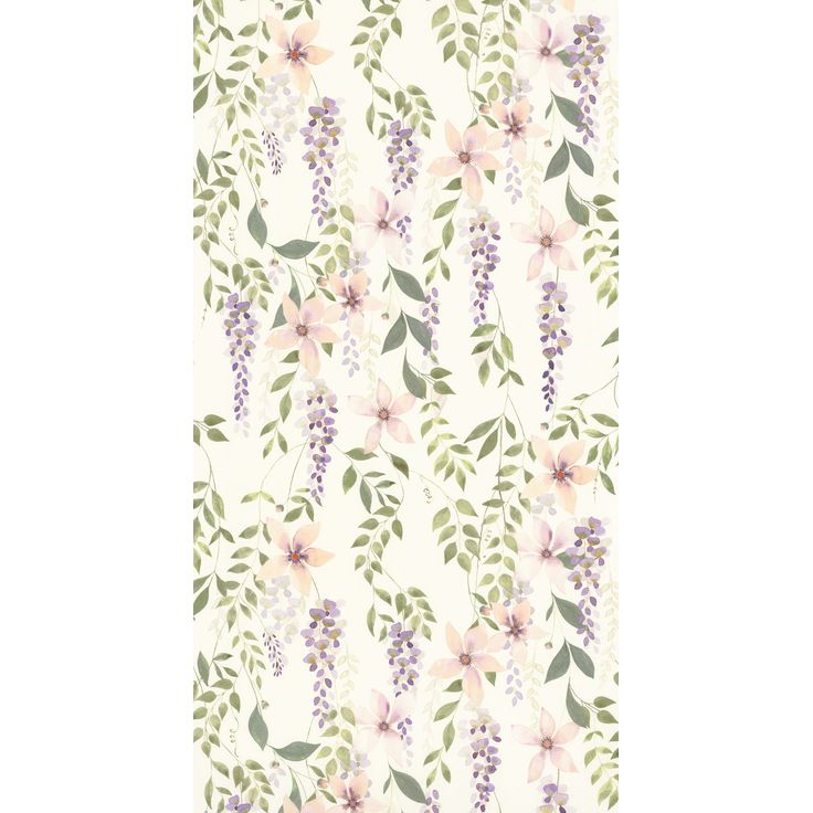 Tapetti Casadeco Wisteria Violet Vert Gazon (200305665)