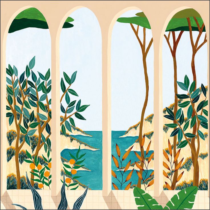 Kuvatapetti Caselio Calanques Multicouleurs S 250x250cm (105483706)