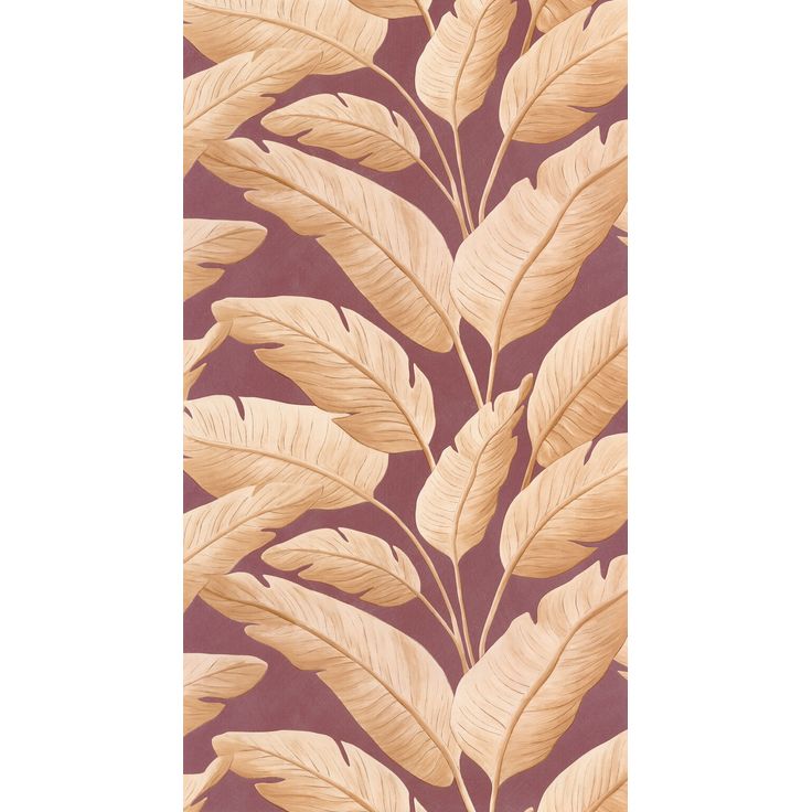 Tapetti Caselio Tropicalia, non-woven, vinyylipinta, Prune (106545056)