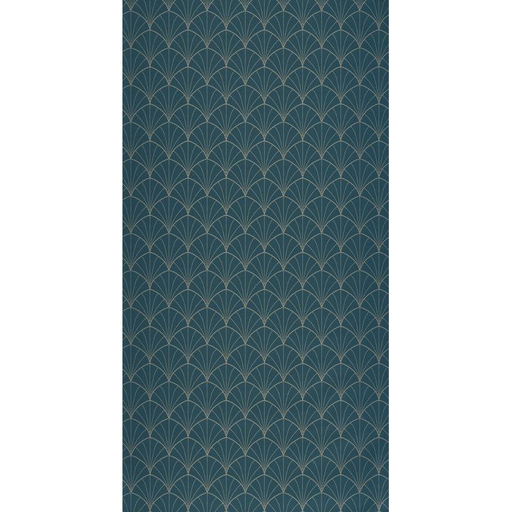 Tapetti Caselio Edgar, non-woven, vinyylipinta, Bleu Canard Or (3103826217)