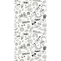 Tapetti Caselio A Vos Crayons, non-woven, vinyylipinta, Noir 0.53x6.5m (105829090)
