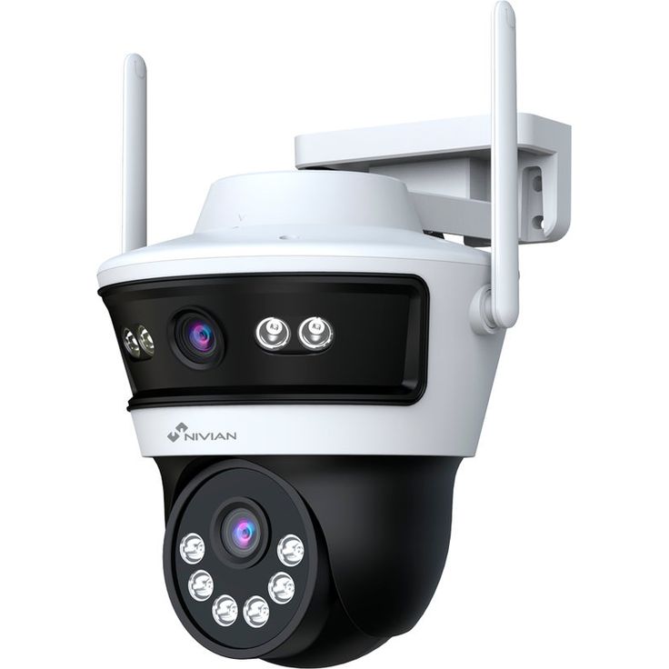 Lisävalvontakamera Celotron Nivian PT-Dual-Dome kamerapakettiin, 4MP (2+2) kaksoiskamera, yönäkö