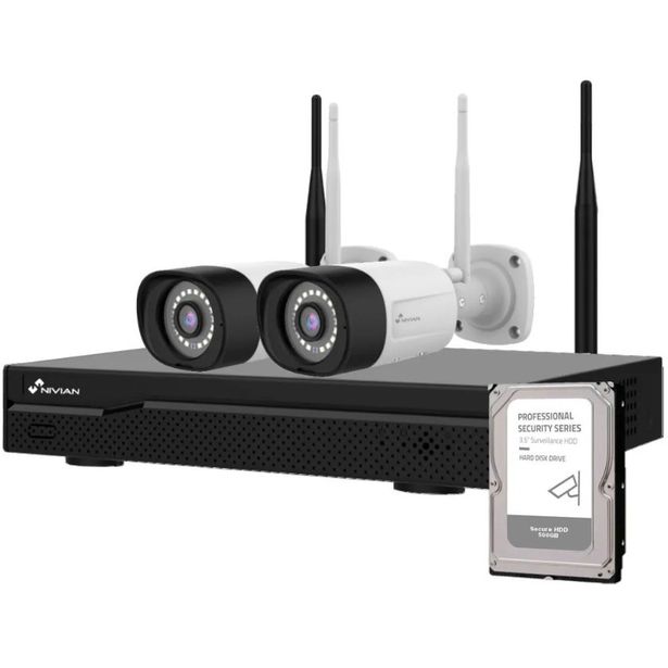 Valvontakamerapaketti Celotron Nivian Professional, 3MP, 2 kameraa, 10 kanavaa, 500GB