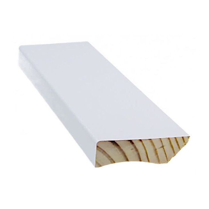Jalkalista Cent, 12x42x3300mm, mänty, valkoinen