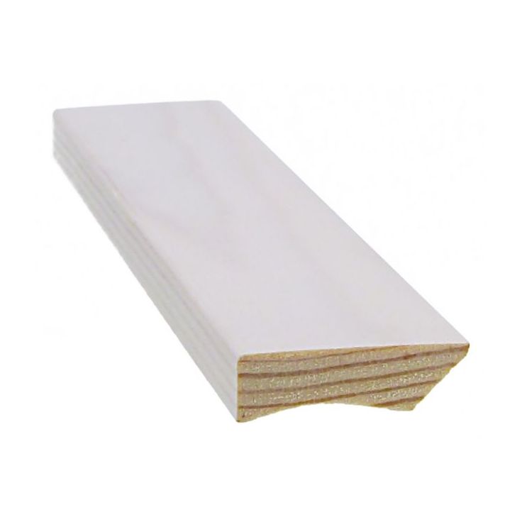 Jalkalista Cent, 12x42x3300mm, mänty, valkolakattu