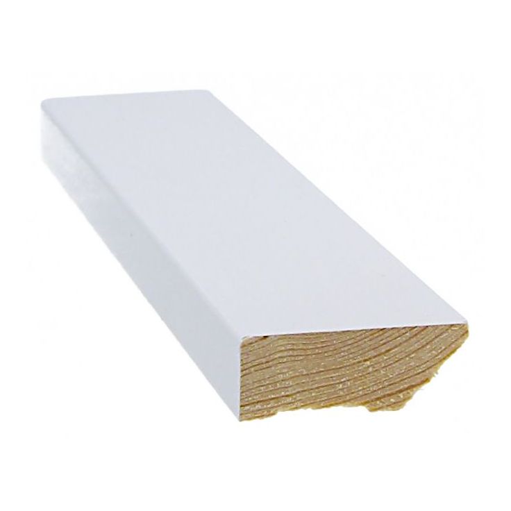 Jalkalista Cent, 15x42x3300mm, mänty, valkoinen