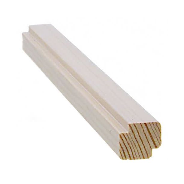 Varjolista Cent, 15x18x3300mm, mänty, valkolakattu