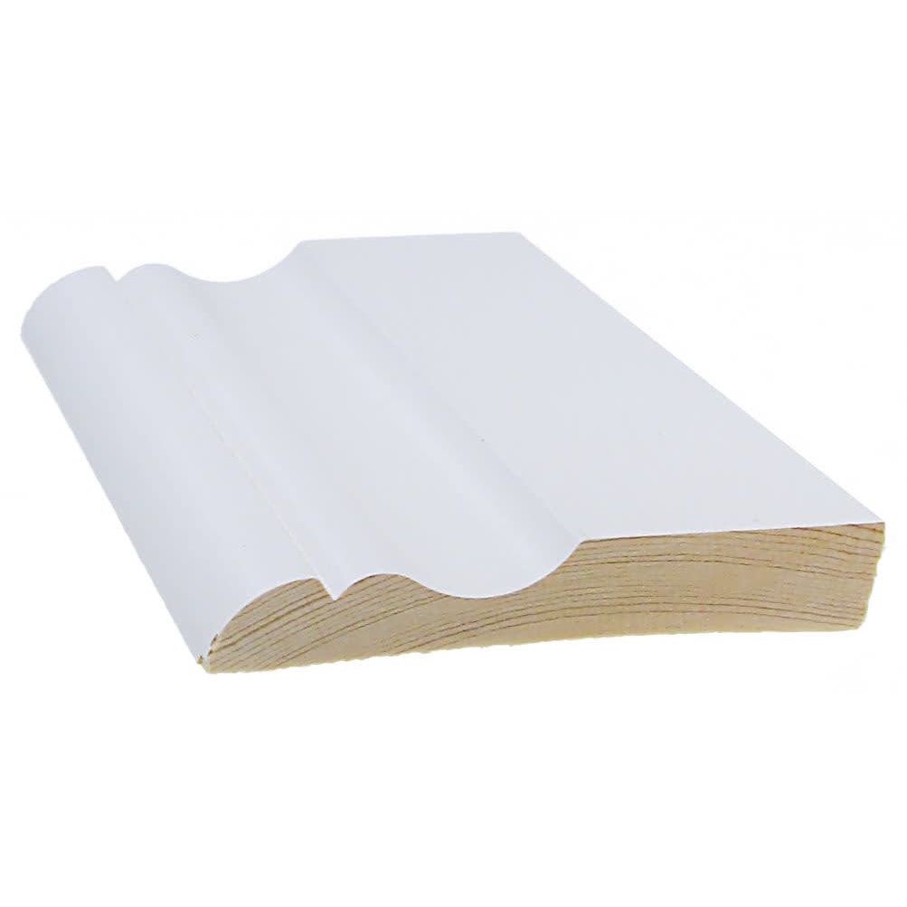 Jalkalista Cent, 3059P, 15x95x3300mm, koriste, mänty, valkoinen