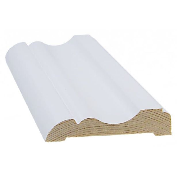 Peitelista/koristelista Cent, 15x69mm, mänty, valkoinen, eri pituuksia