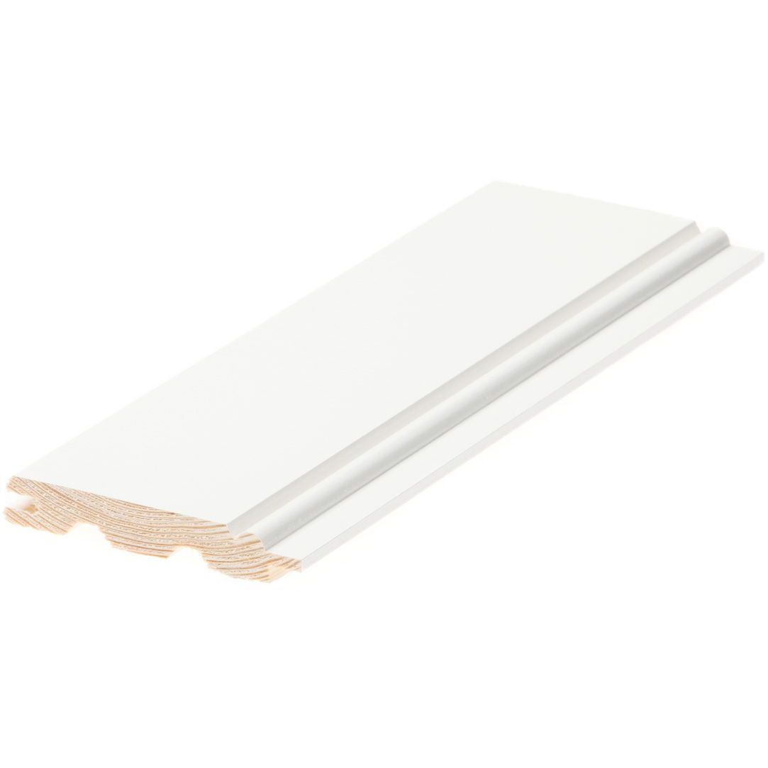 Helmipaneeli Cent, 15x95x2980mm, mänty, valkoinen, päätypontattu