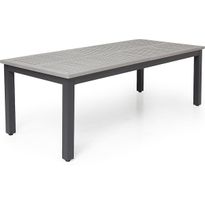 Ruokapöytä Monaco, jatkettava, 100x220/280cm, musta/harmaa