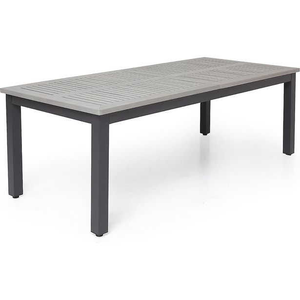 Ruokapöytä Monaco, jatkettava, 100x220/280cm, musta/harmaa
