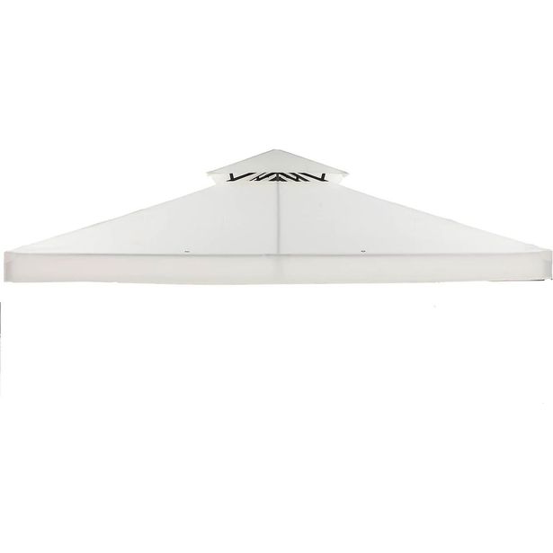 Paviljongin katto Bermuda 3x4m, luonnonvalkoinen