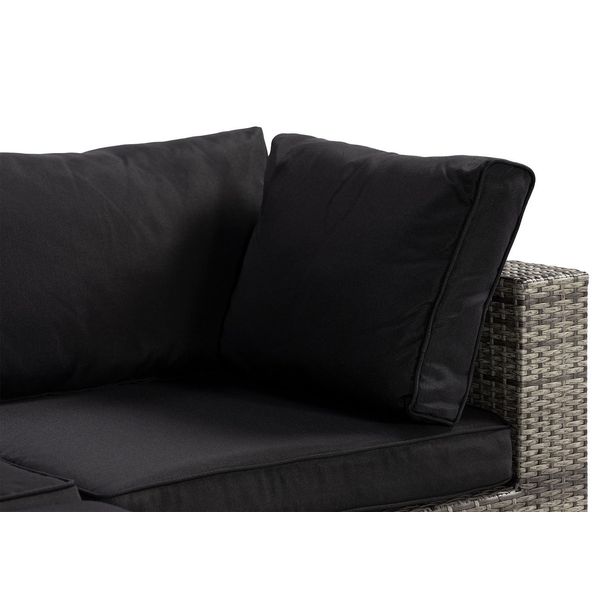 Pehmusteen päällinen Bahamas- kulmamoduuliin, musta