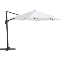 Aurinkovarjo Vienna Lyx, Ø350cm, valkoinen/musta