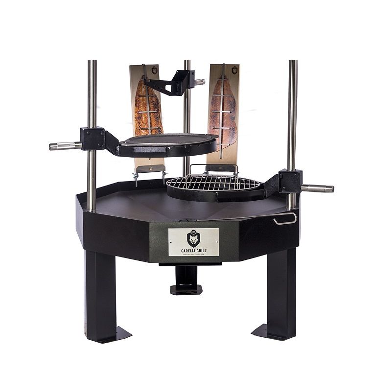 Pihagrilli Carelia Grill® 9K-100 Premium, matala, ilman huuvaa, musta