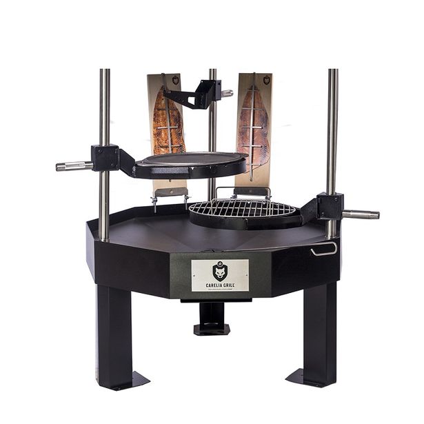 Pihagrilli Carelia Grill® 9K-100 Premium, matala, ilman huuvaa, musta