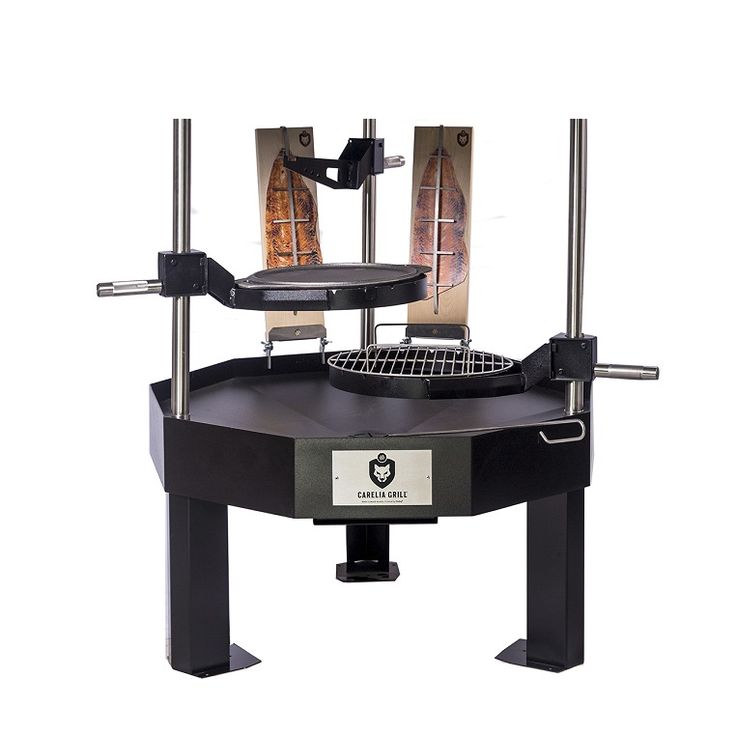 Pihagrilli Carelia Grill® 9K-100 Premium, matala, ilman huuvaa, musta