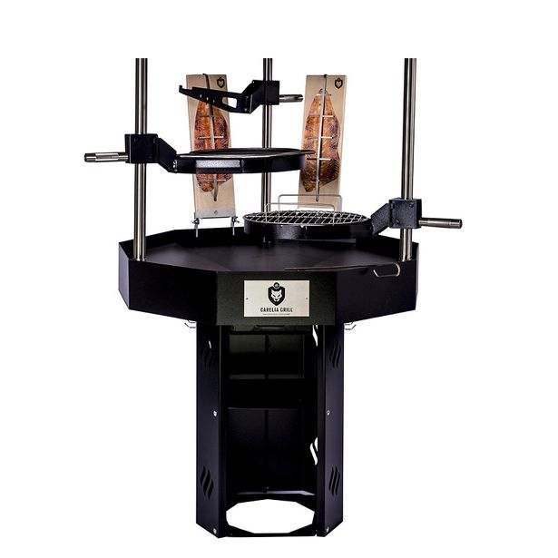 Pihagrilli Carelia Grill® 9K-100 Premium, korkea, ilman huuvaa, musta