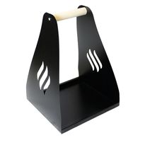 Puunkantoteline Carelia Grill®, 35x35x50cm, musta
