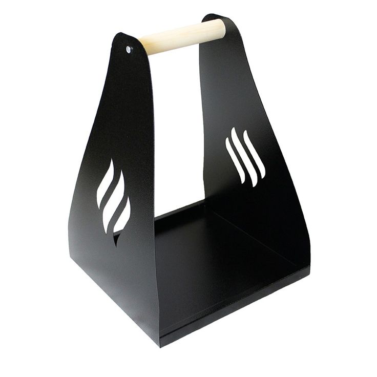 Puunkantoteline Carelia Grill®, 35x35x50cm, musta