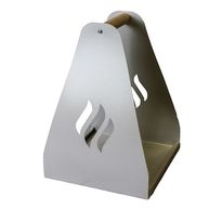 Puunkantoteline Carelia Grill®, 35x35x50cm, antiikkivalkea
