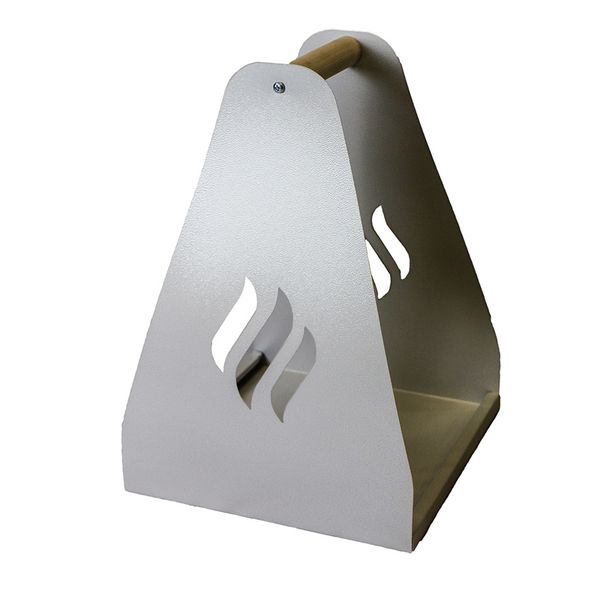 Puunkantoteline Carelia Grill®, 35x35x50cm, antiikkivalkea