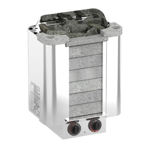 Sähkökiuas SAWO Cumulus vuolukivillä, 9kW, 8-14m³, kiinteä ohjauskeskus
