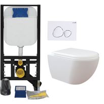 Seinä WC-istuinpaketti Creavit Free Rimless, täydellinen toimitus