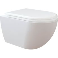 WC-istuin Creavit Free Rimless, seinämalli, valkoinen, soft-close kansi