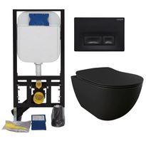 Seinä-WC-paketti Creavit GR50320-D2, musta